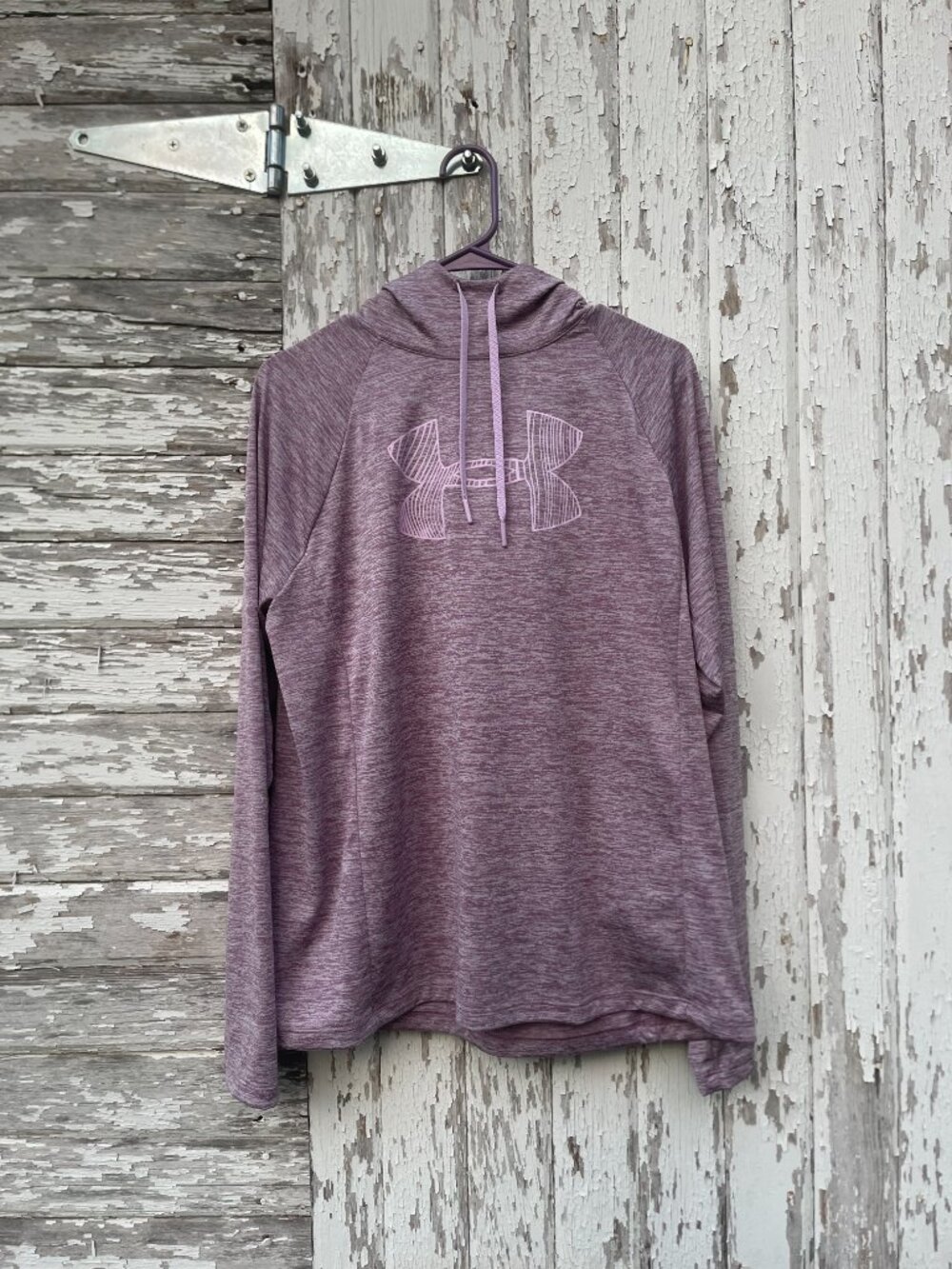 Womens Under Armour Heat Gear Long Sleeve Purple Hoodie Size XL